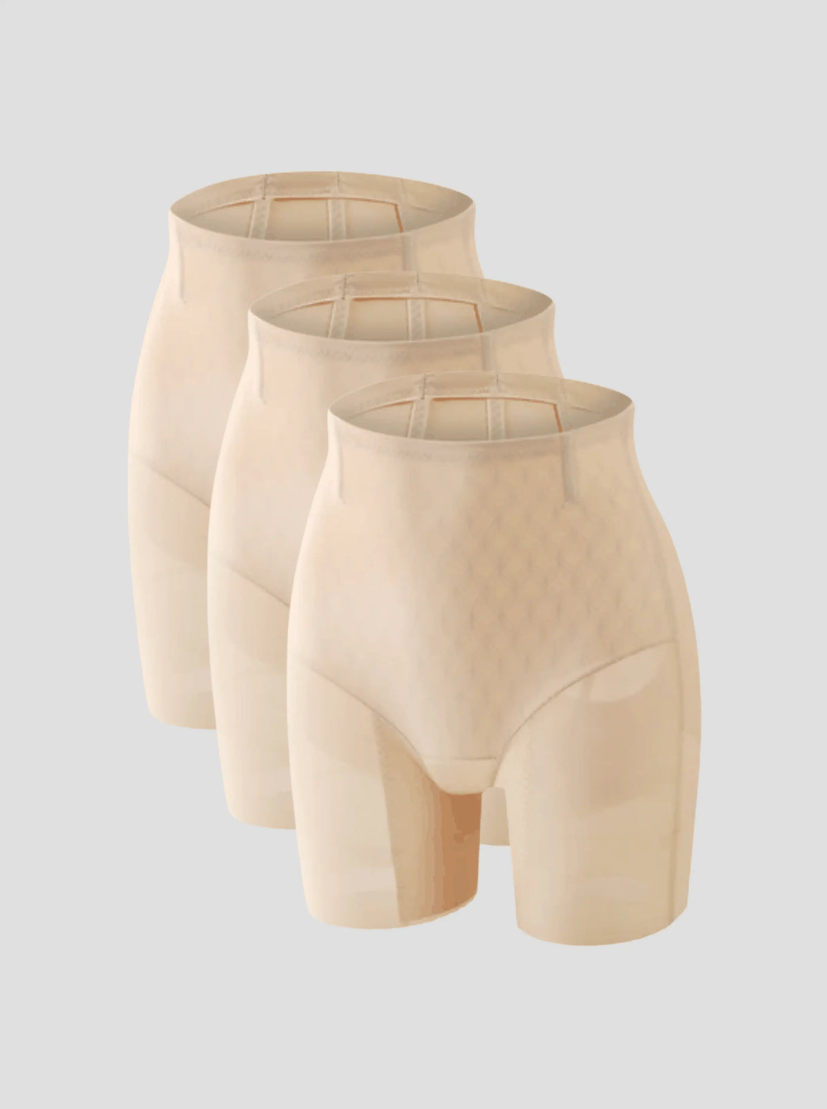 NuForme Lifting Boxer 3-pack beige shaping boxers with 3D contouring and tummy control