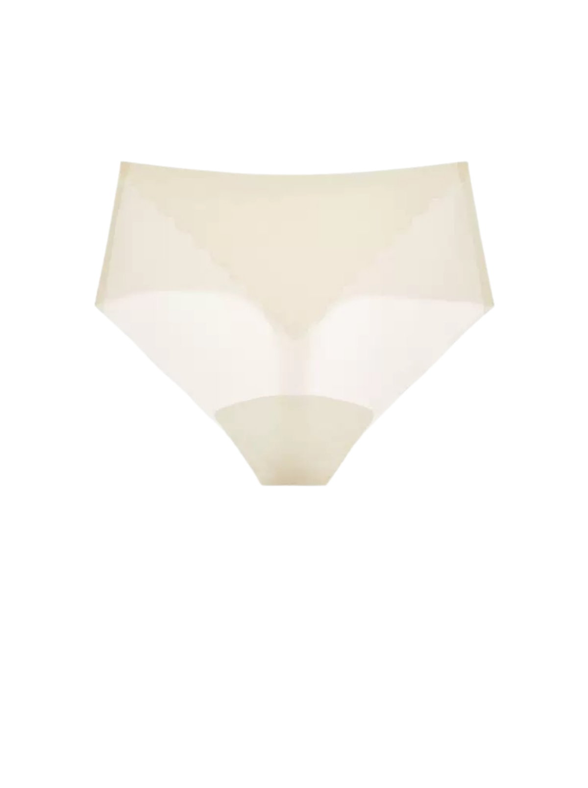 NuCloud High Waist Thong in cream flat lay product shot – seamless high-rise underwear by Nuage