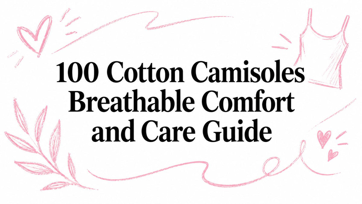 100 Cotton Camisoles Breathable Comfort and Care Guide