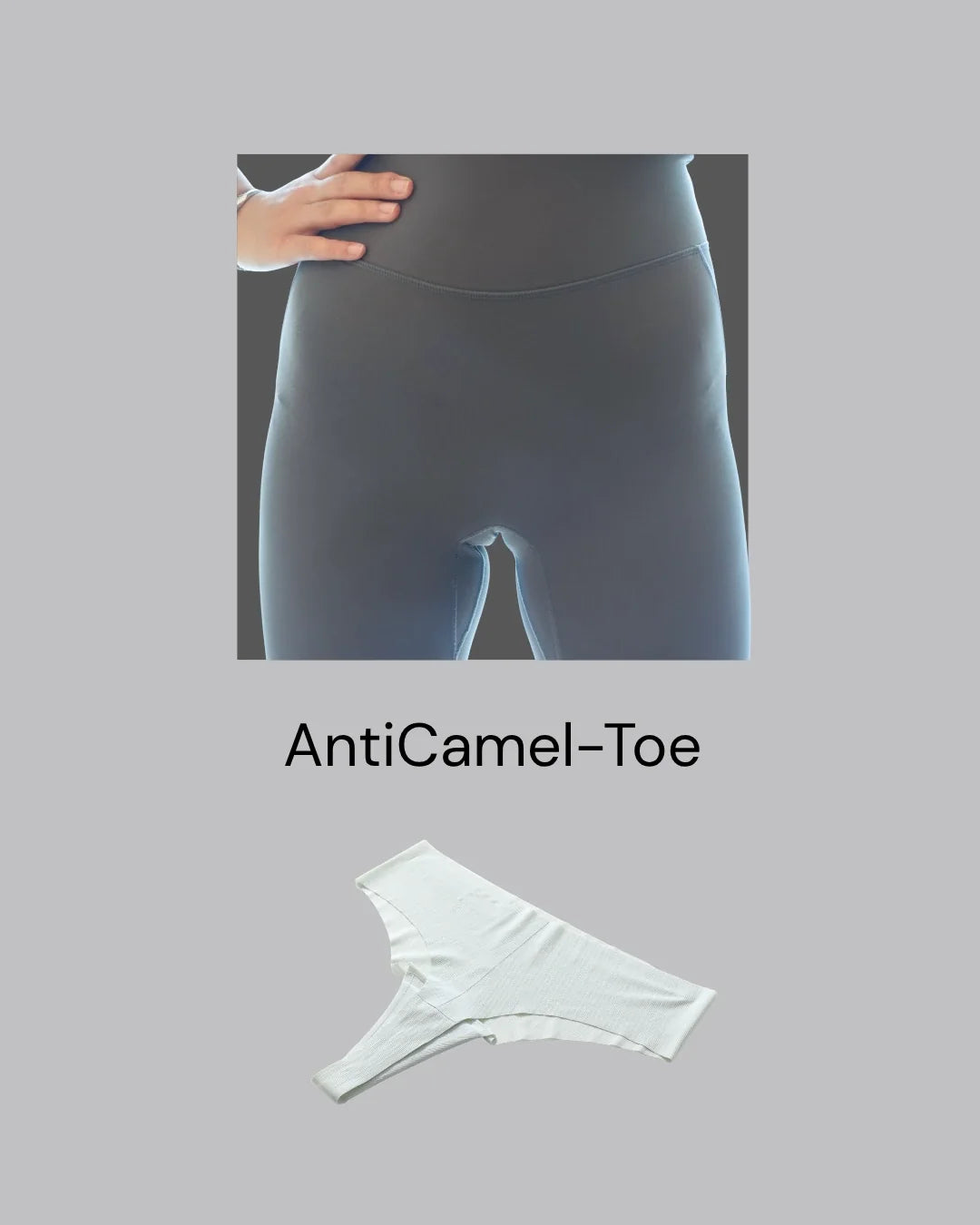 Seamless anti-camel toe underwear for a smooth, invisible finish under leggings and tight clothing