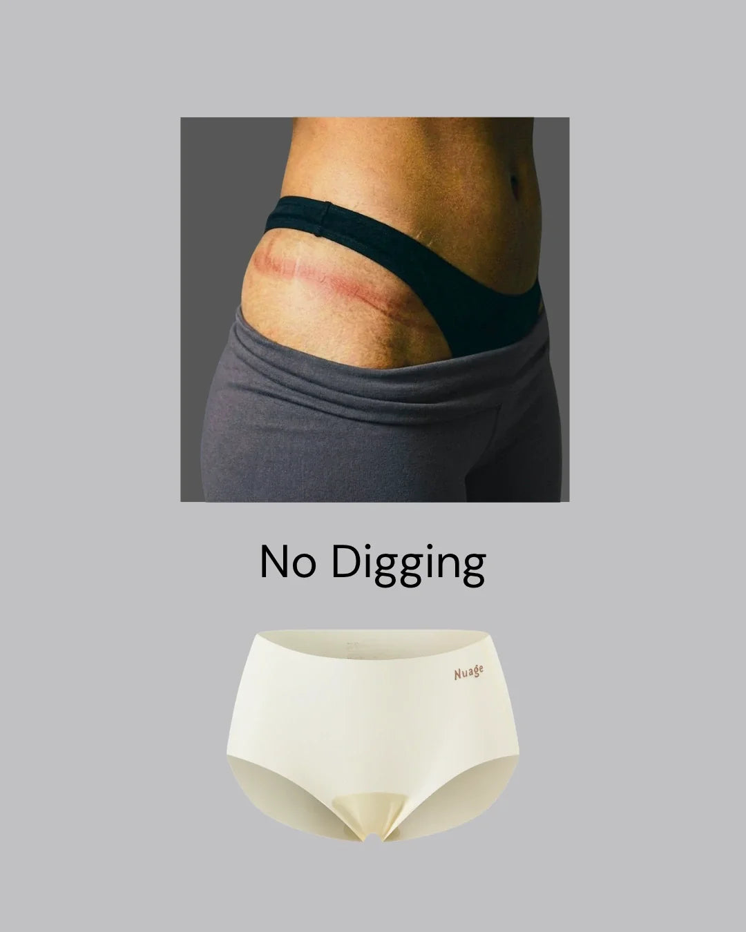 Nuage no-digging underwear in cream with a soft waistband that won't dig in or leave marks on