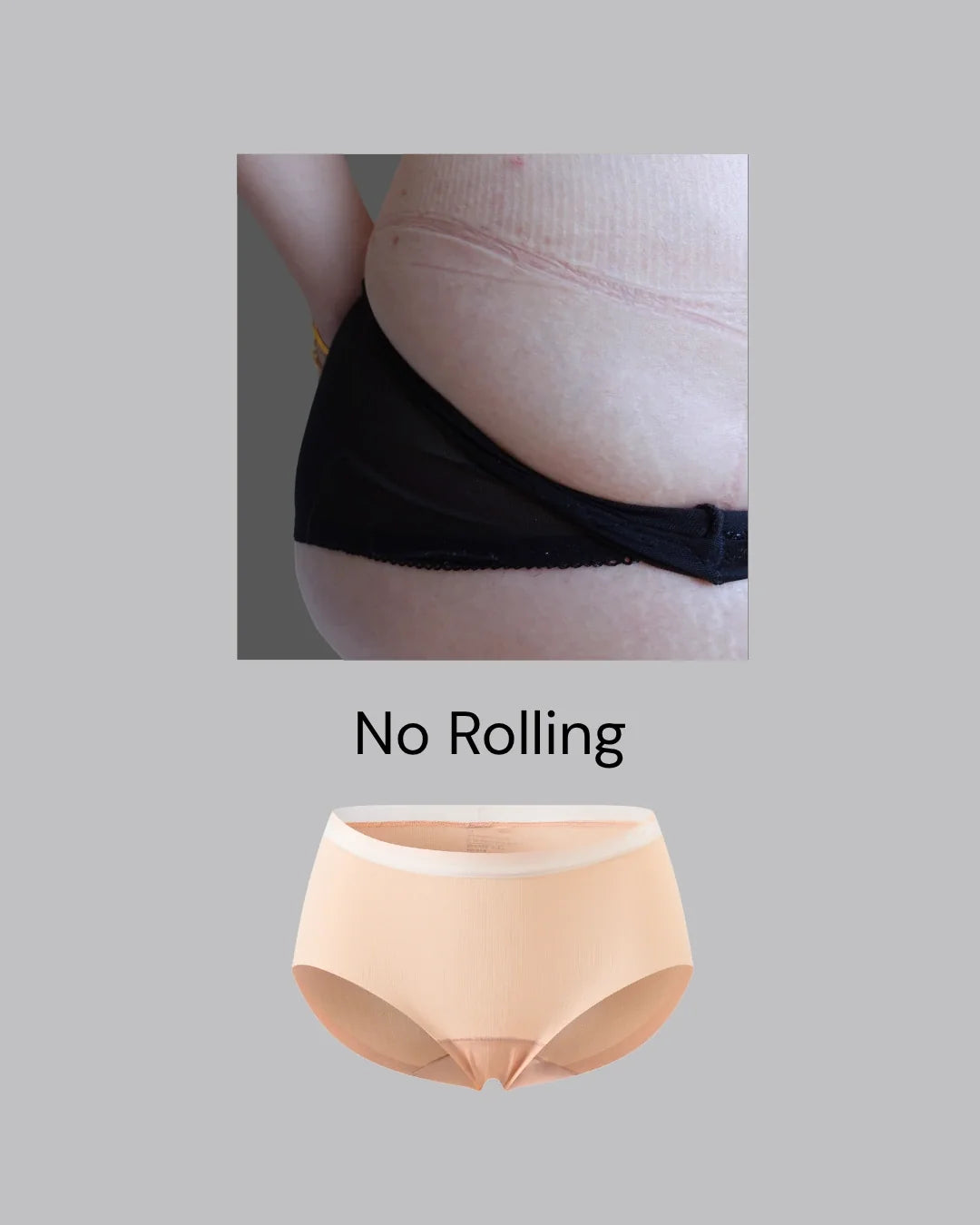 Nuage no-rolling underwear in nude with a stay-put waistband designed to never roll down or fold over all day