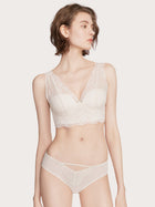 NuBloom Bra lace bra with breathable mesh, fixed padding, and no underwire, offering natural lift and all-day comfort