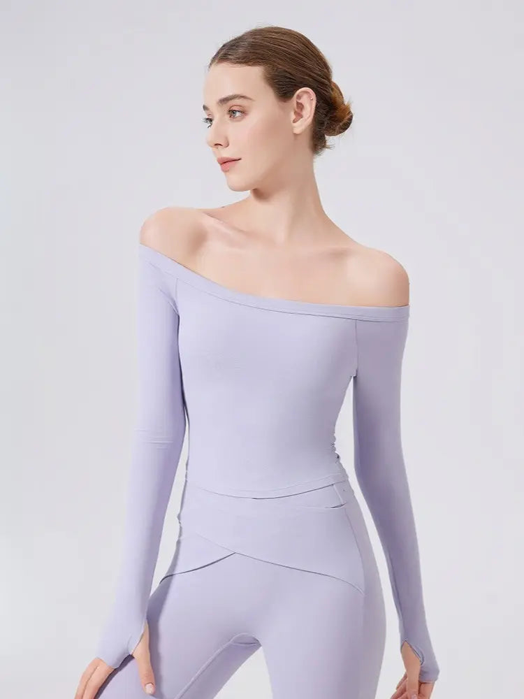 NuMotion Core NakedFeel Off-Shoulder Sculpt Top Nuage
