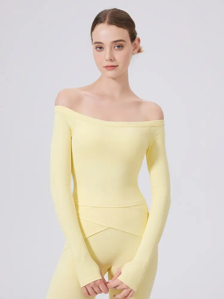 NuMotion Core NakedFeel Off-Shoulder Sculpt Top Nuage