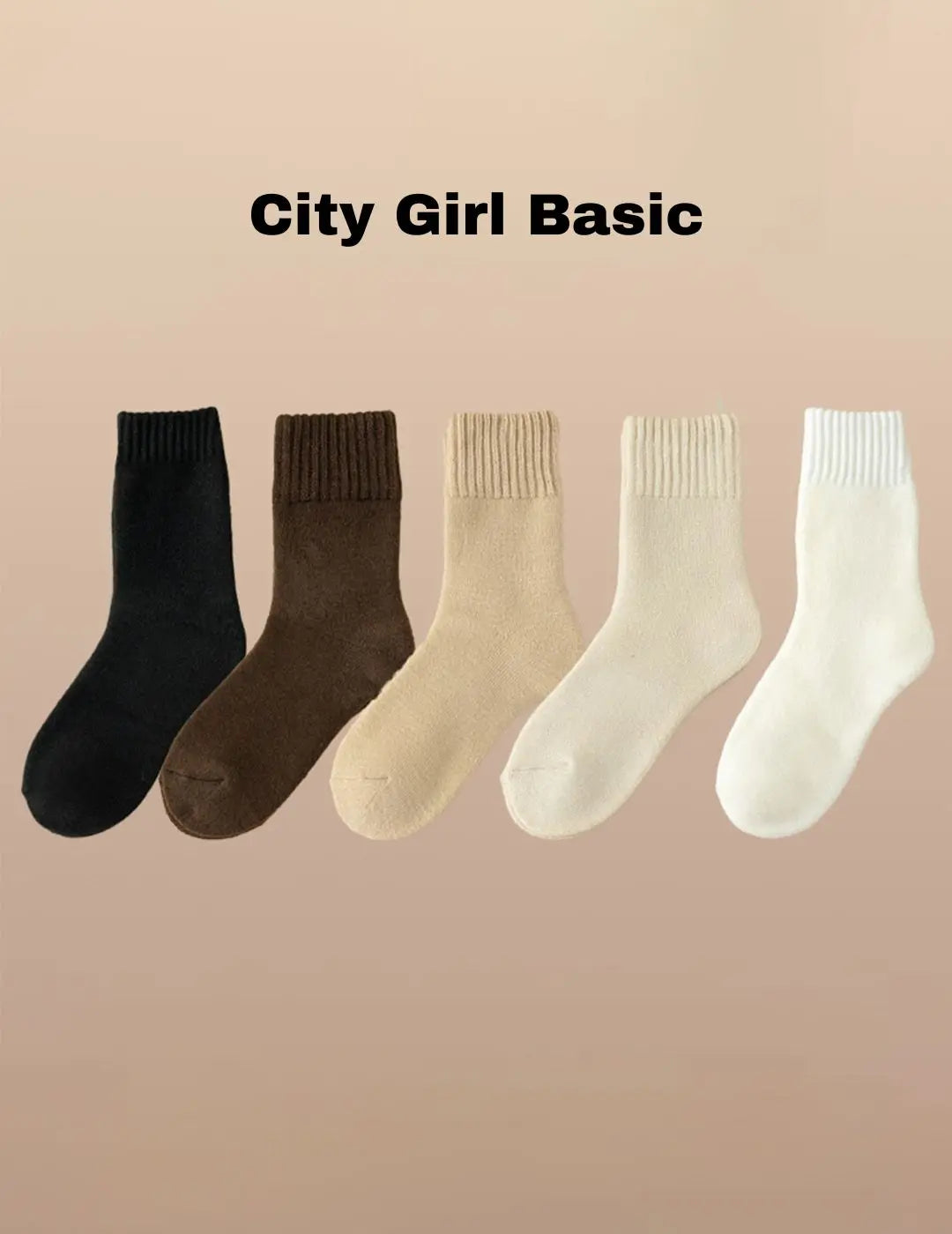 The Cloud Warm Crew Sock Kit of 5 Nuage