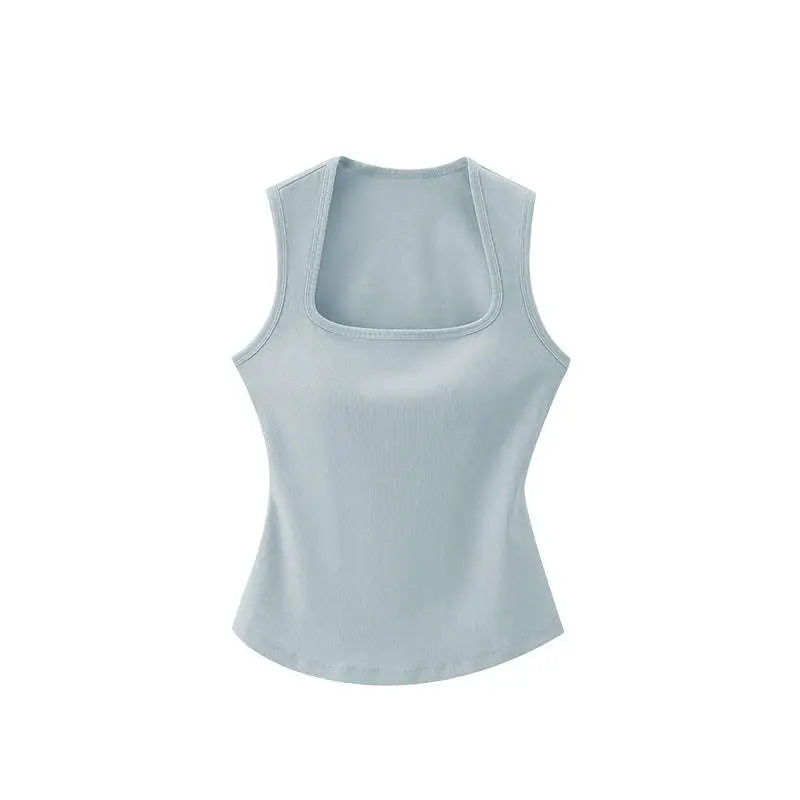 Square Neck Wide Strap Tank Top Nuage