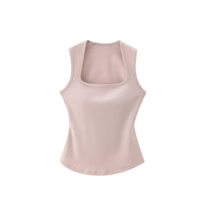 Square Neck Wide Strap Tank Top Nuage