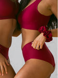 NuCloud Mid Rise Brief Burgundy Red Nuage
