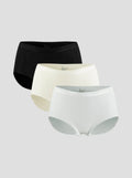 NuAir Mesh Flex breathable mesh brief 3-pack in black, cream, and white with reinforced thigh bands and antibacterial gusset