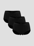 NuAir Mesh Flex breathable black mesh briefs 3-pack with reinforced thigh bands and antibacterial gusset