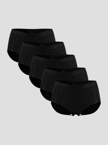 NuAir Mesh Flex black breathable mesh briefs 5-pack with reinforced thigh bands and antibacterial cotton gusset