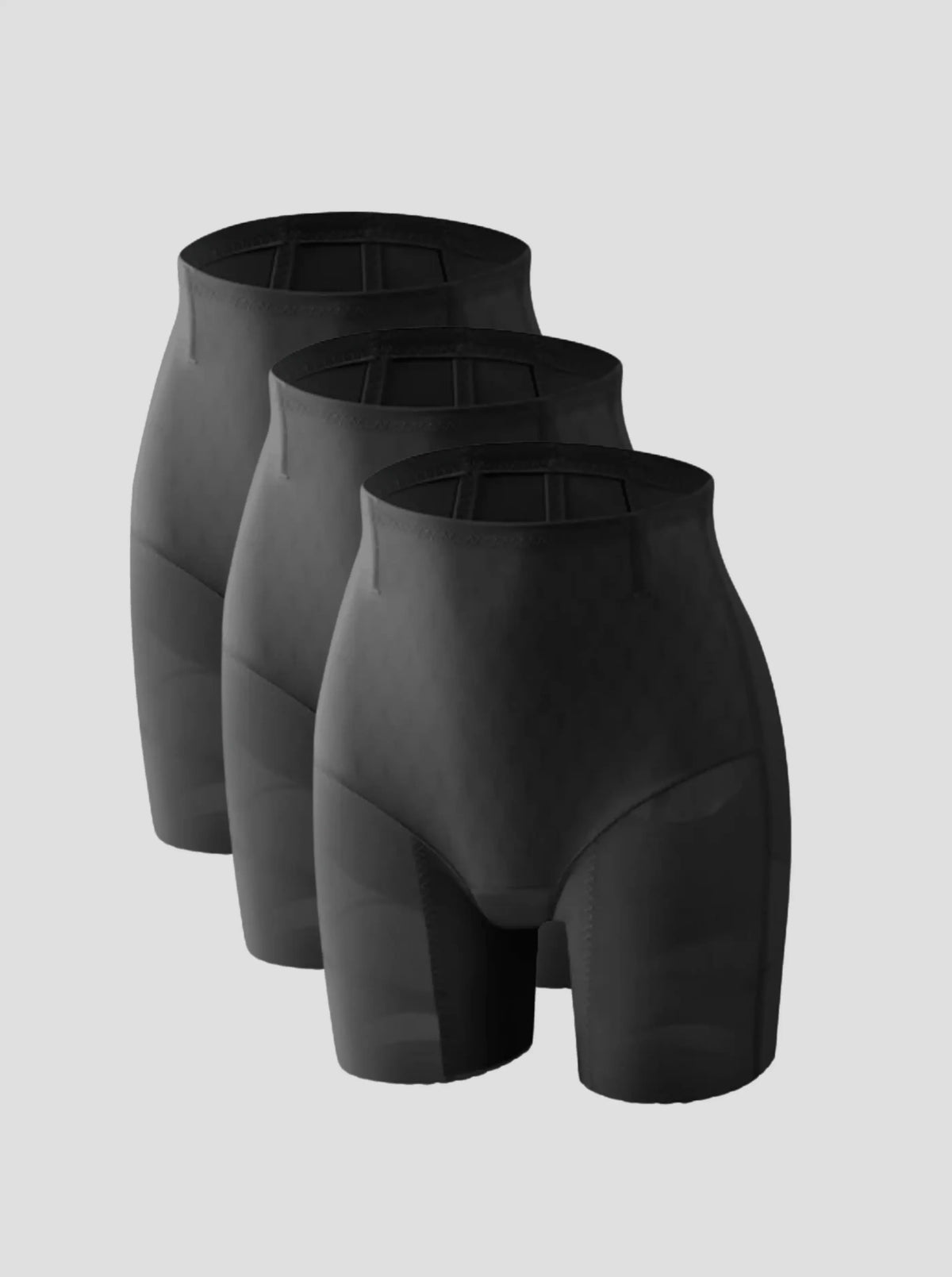 Black NuForme Lifting Boxer 3-pack with booty lift and tummy control shaping shorts